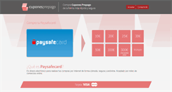Desktop Screenshot of cuponesprepago.com